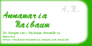 annamaria maibaum business card